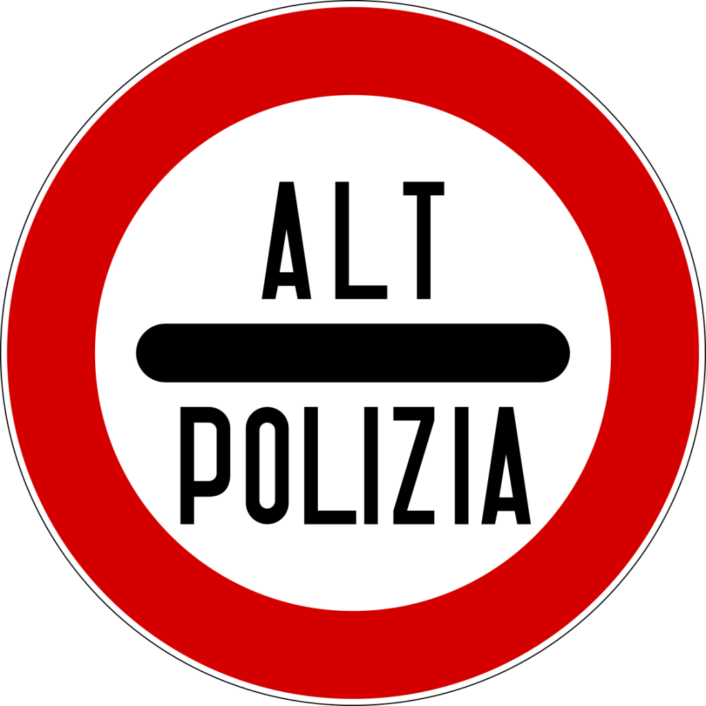 segnale alt polizia cosa significa